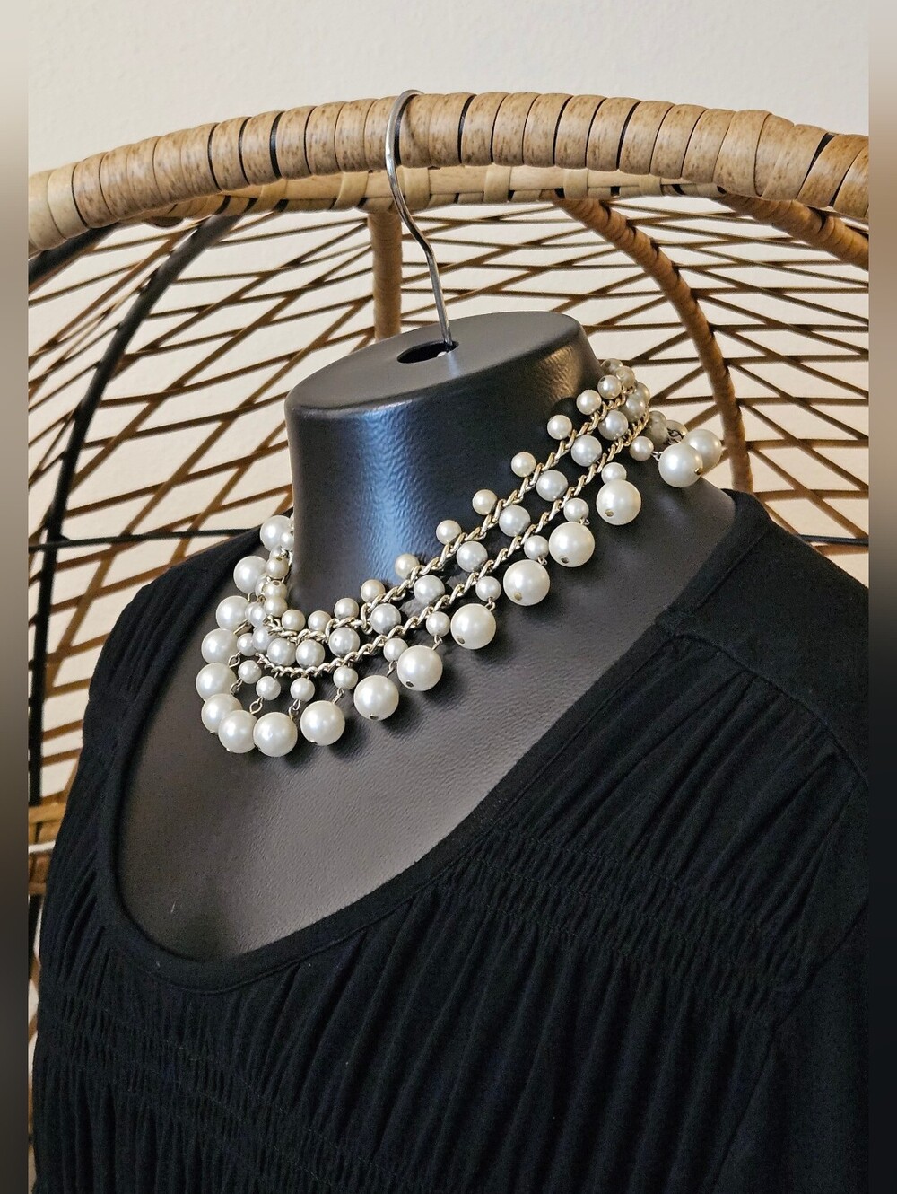 1950's Faux Pearl Choker - Picture 2 of 3